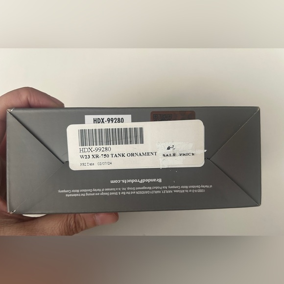 Harley-Davidson XR-750 Tank Hanging Glass Holiday Christmas Tree Ornament - Picture 6 of 6